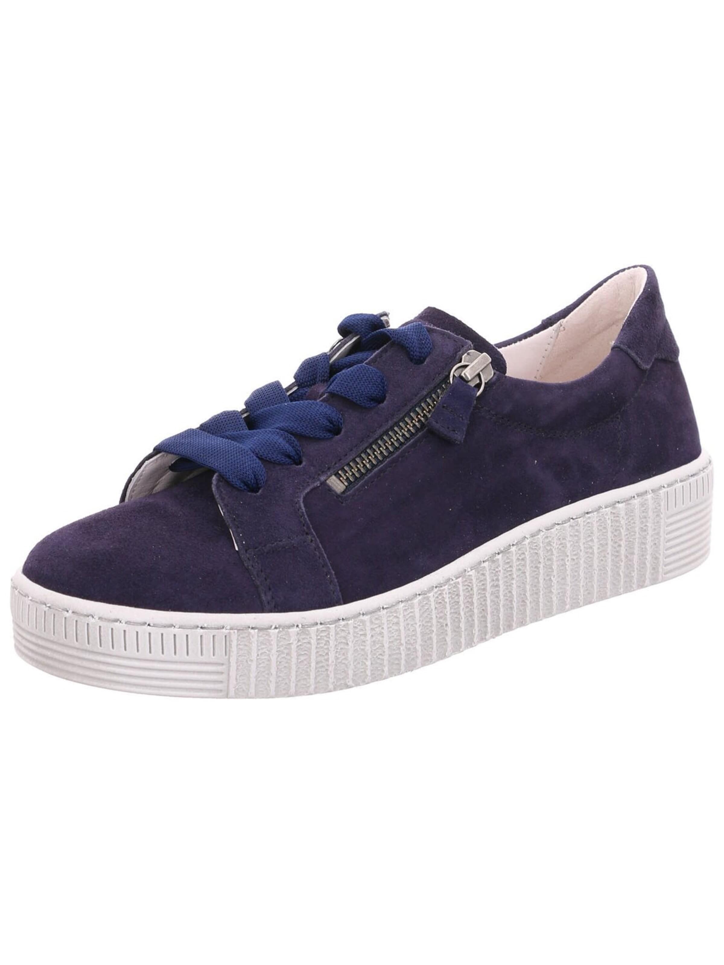 Scarpa stringata sportiva 'Sneaker Low Damen 43.334.16 Gabor Sneaker Echtleder in blau' di GABOR in blu: frontale