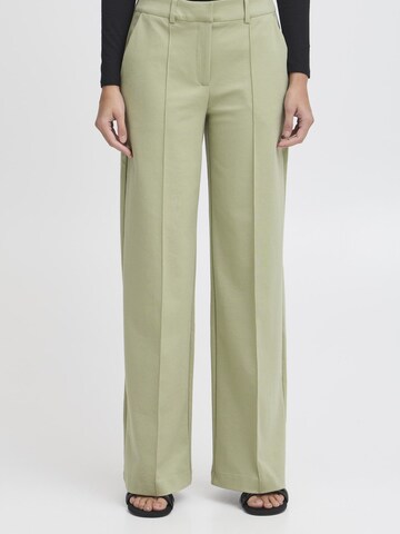 ICHI Loosefit Chino 'IHKATE' in Groen: voorkant