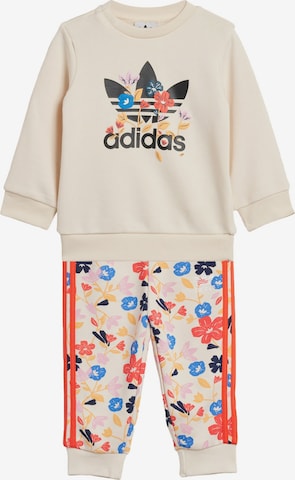 ADIDAS ORIGINALS Sports Suit in Beige: front