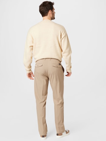 Regular Pantalon à plis 'Eik' Woodbird en beige
