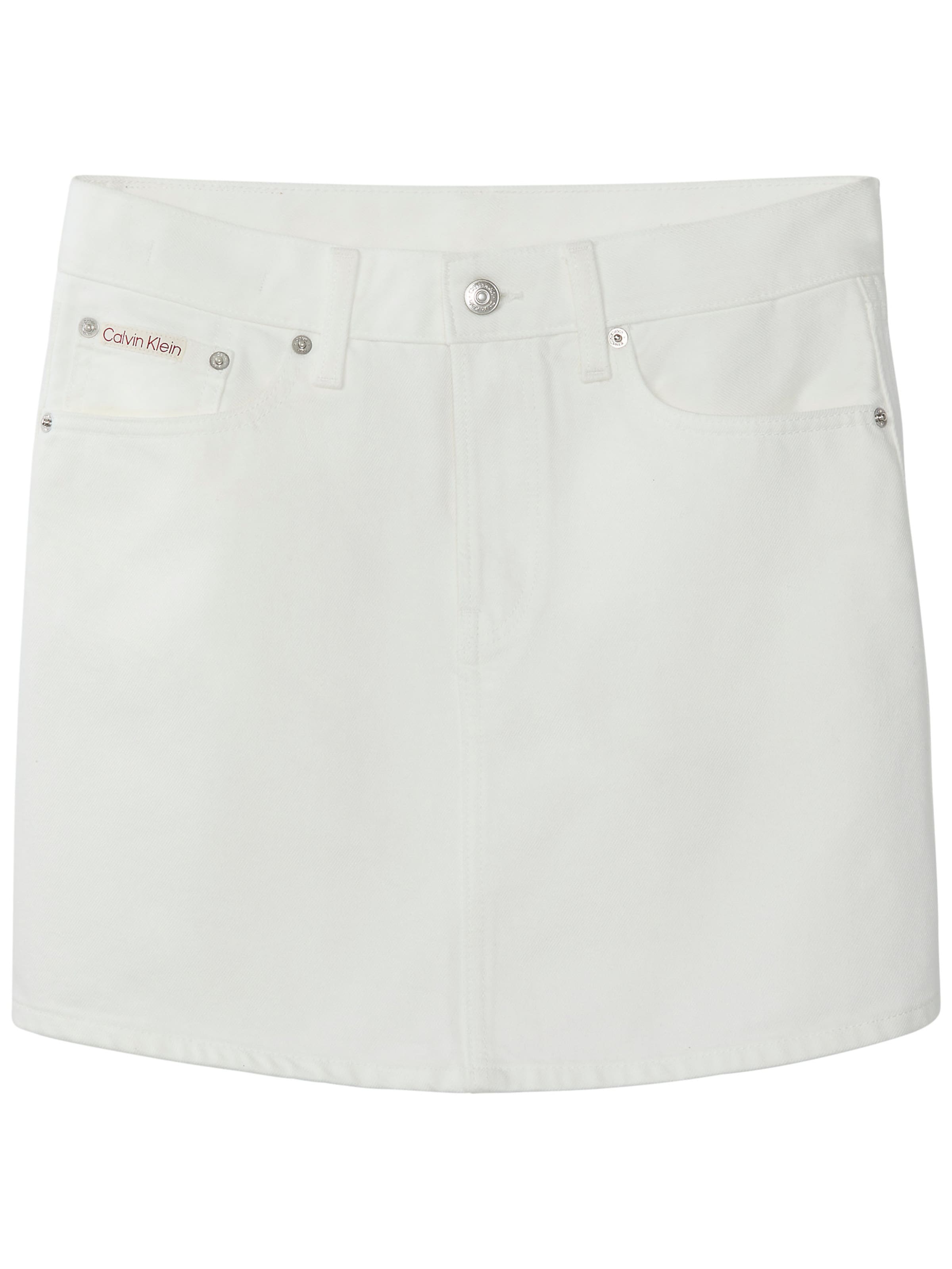 Jupe Calvin Klein Jeans en blanc : devant