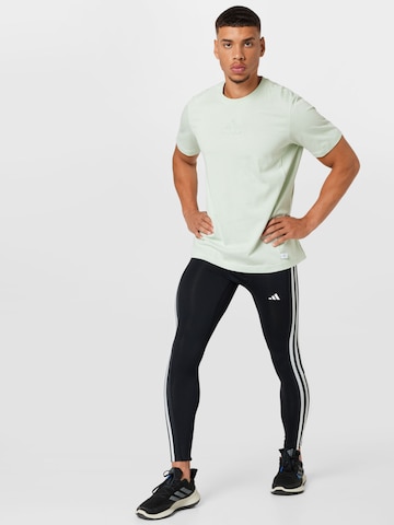 ADIDAS PERFORMANCE Skinny Παντελόνι φόρμας 'Techfit 3-Stripes Long' σε μαύρο