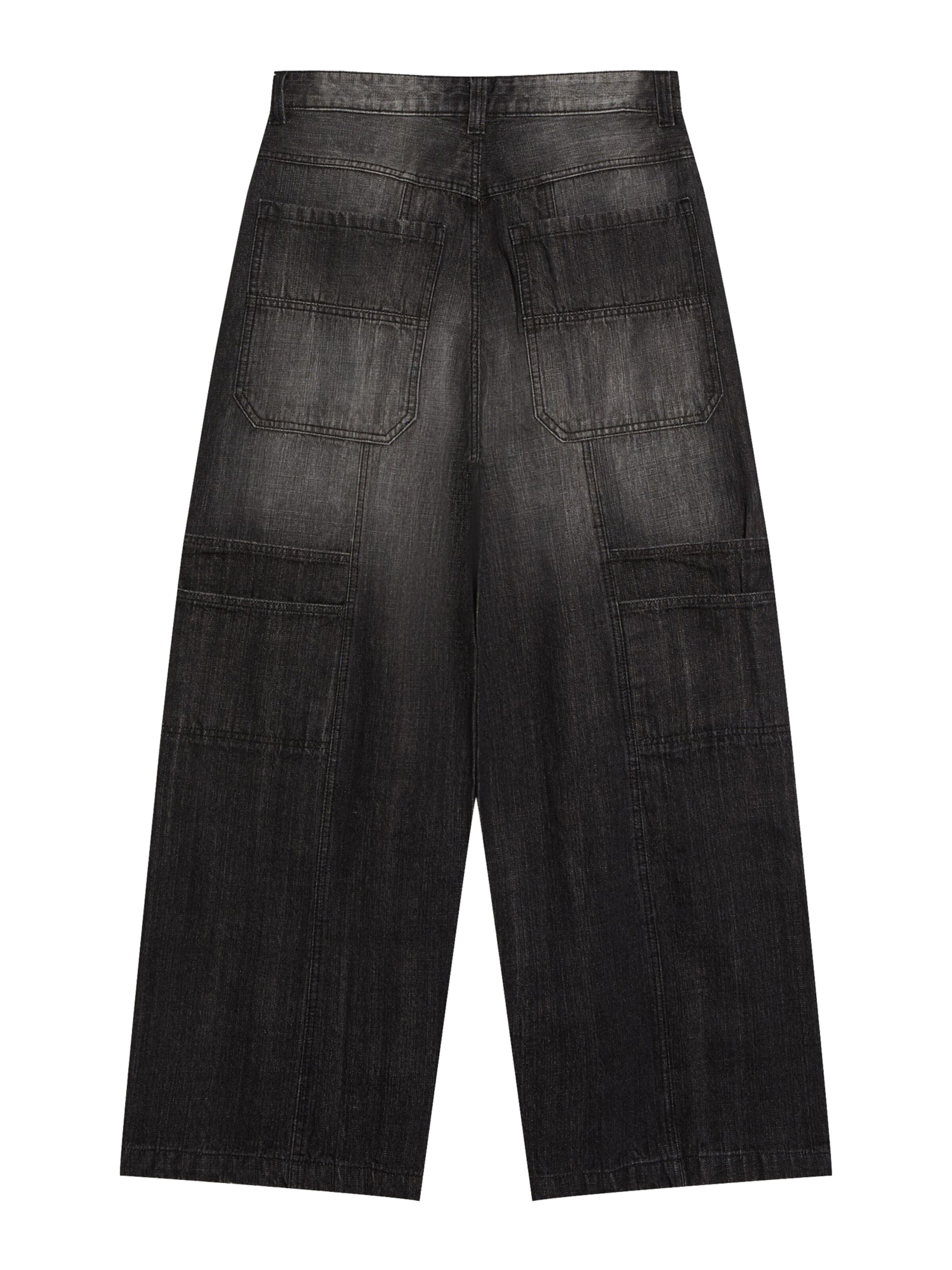 Bershka Baggy Jeans in Zwart: voorkant