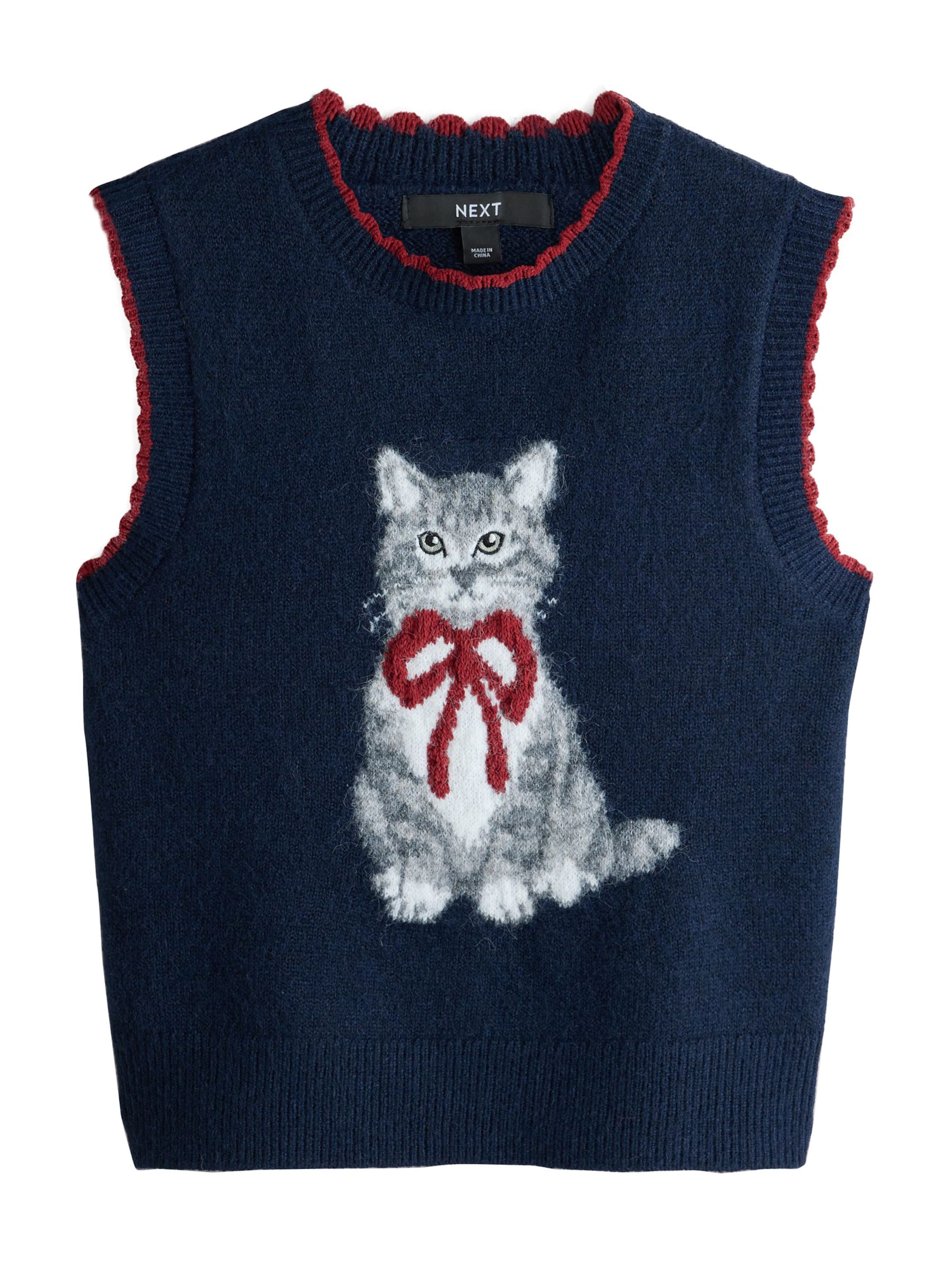 Next Pullover i blå: forside