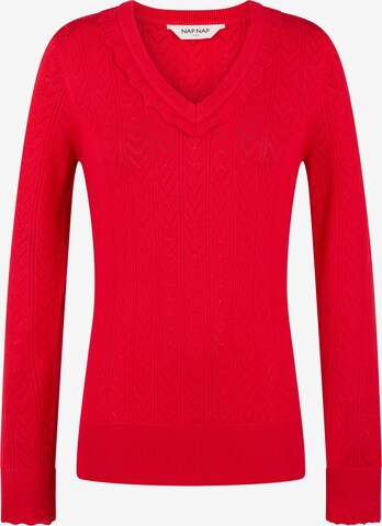 Pull-over 'Malili' NAF NAF en rouge : devant