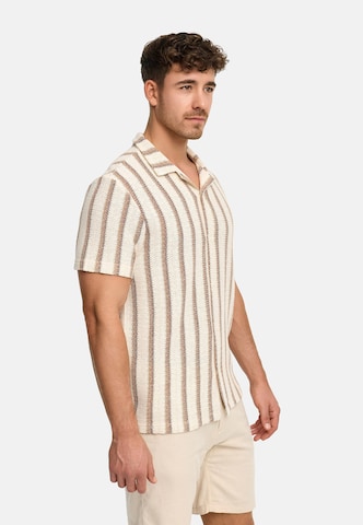 INDICODE JEANS Regular fit Overhemd 'INGlumin' in Beige