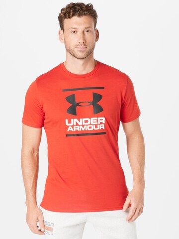 UNDER ARMOUR Funkční tričko 'Foundation' – červená: přední strana