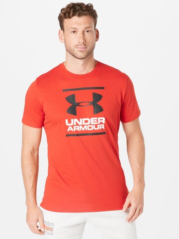 UNDER ARMOUR Λειτουργικό μπλουζάκι 'Foundation' σε κόκκινο: μπροστά