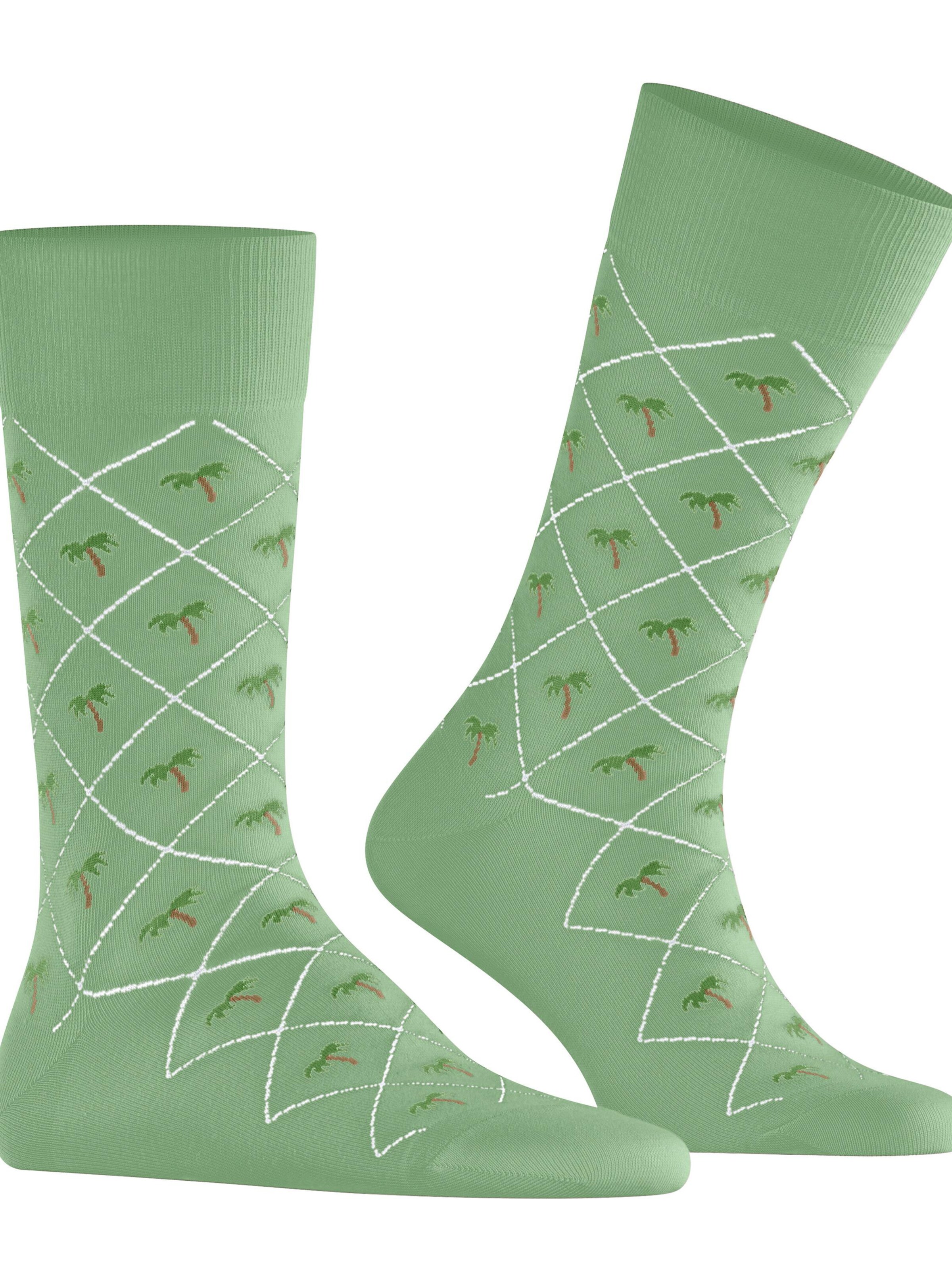 BURLINGTON Socks 'Palm Tree' in Green