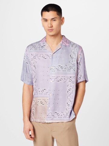 AllSaints Klasický střih Košile 'TIKAL' – fialová: přední strana