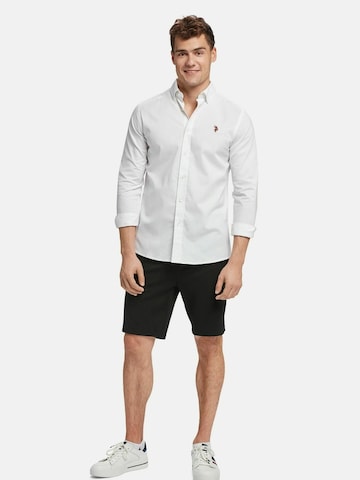 U.S. POLO ASSN. regular Lærredsbukser 'Jack' i sort