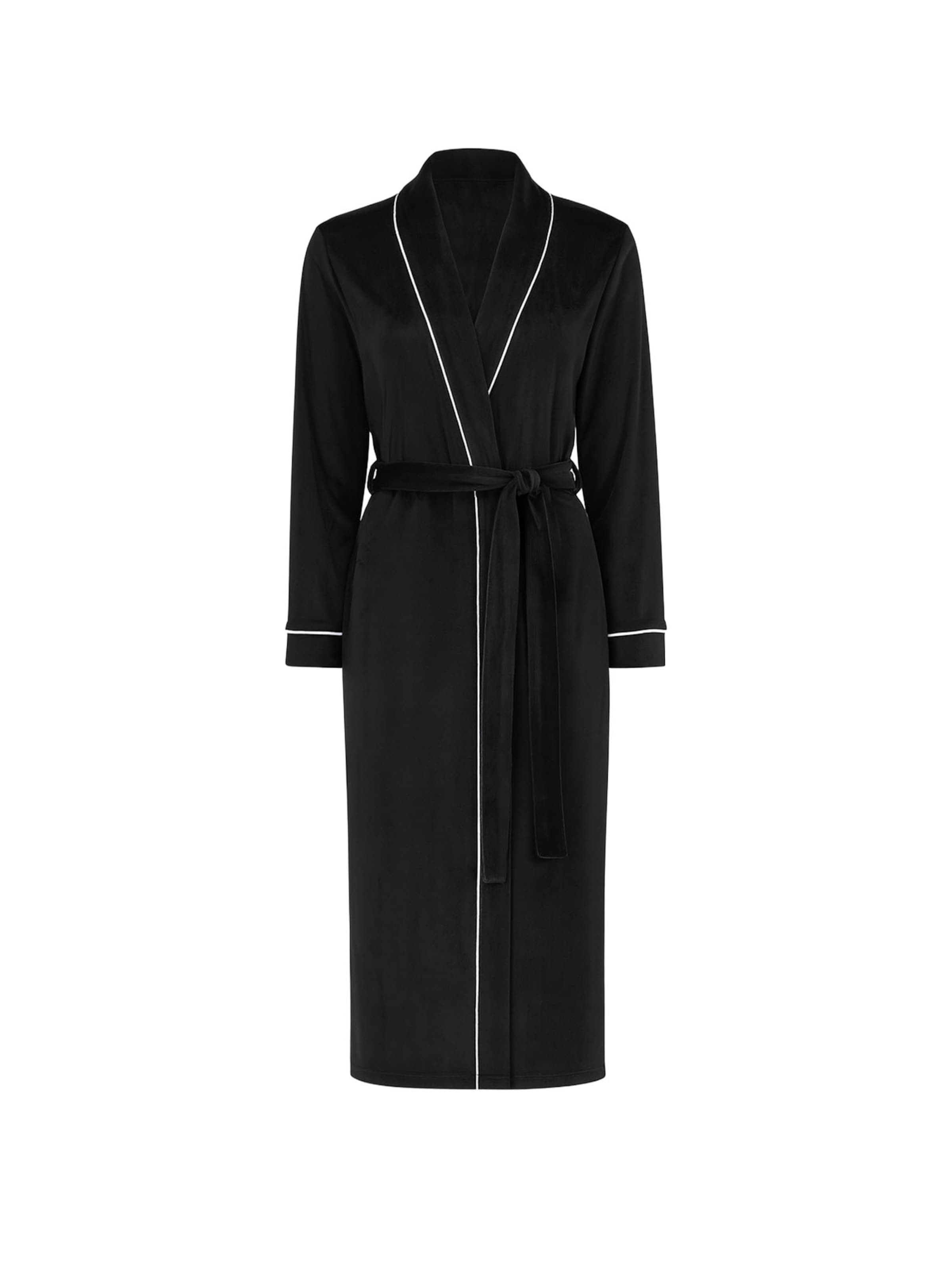 Goldenbay - Roupão comprido ' Bergenia ' em preto: frente