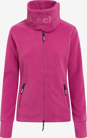 BENCH Fleece jas 'Funnel' in Roze: voorkant