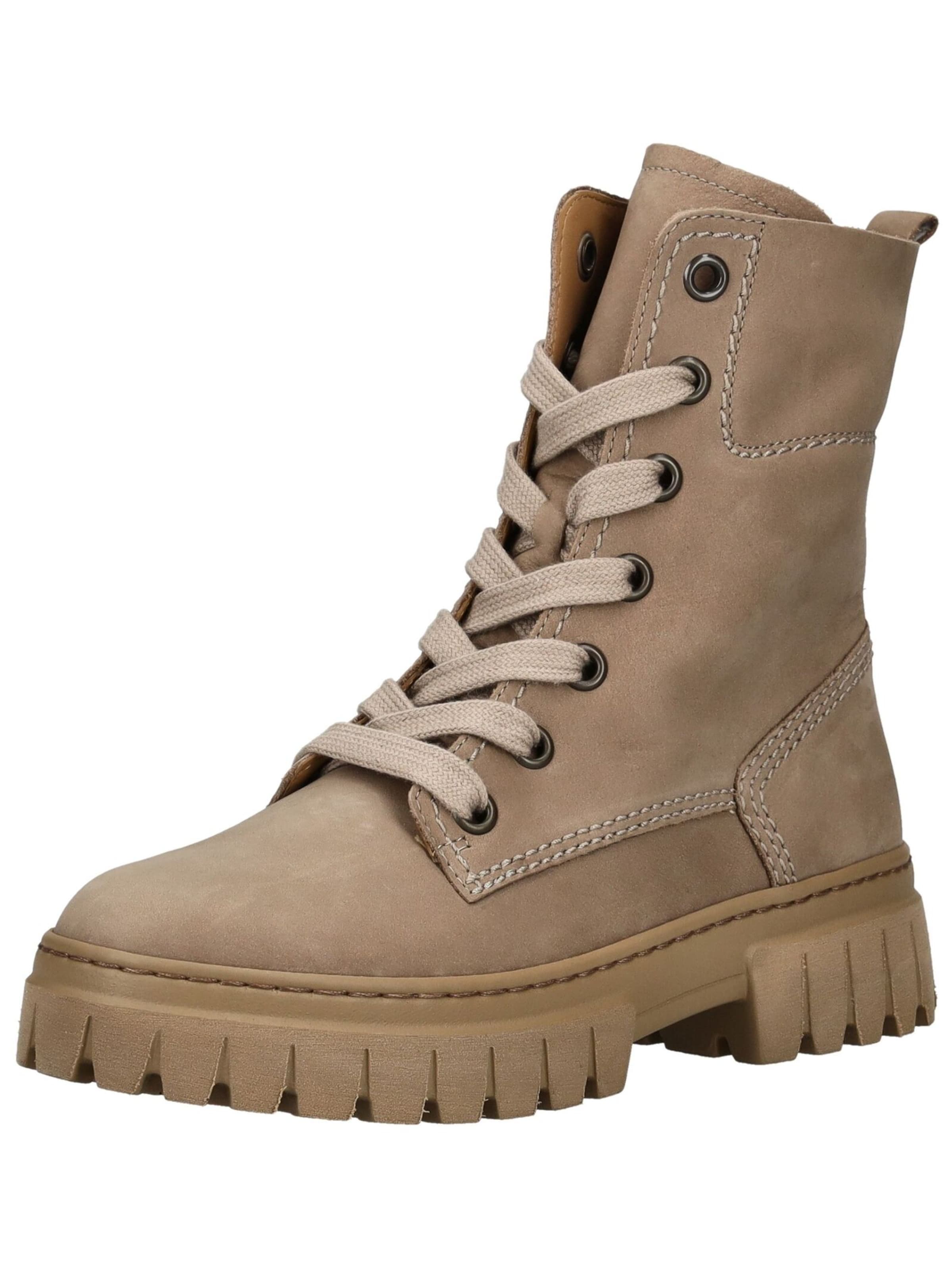 GABOR Lace-Up Ankle Boots in Beige: front