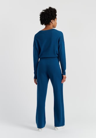 Chinti & Parker Wide Leg Bukser 'Basics' i blå