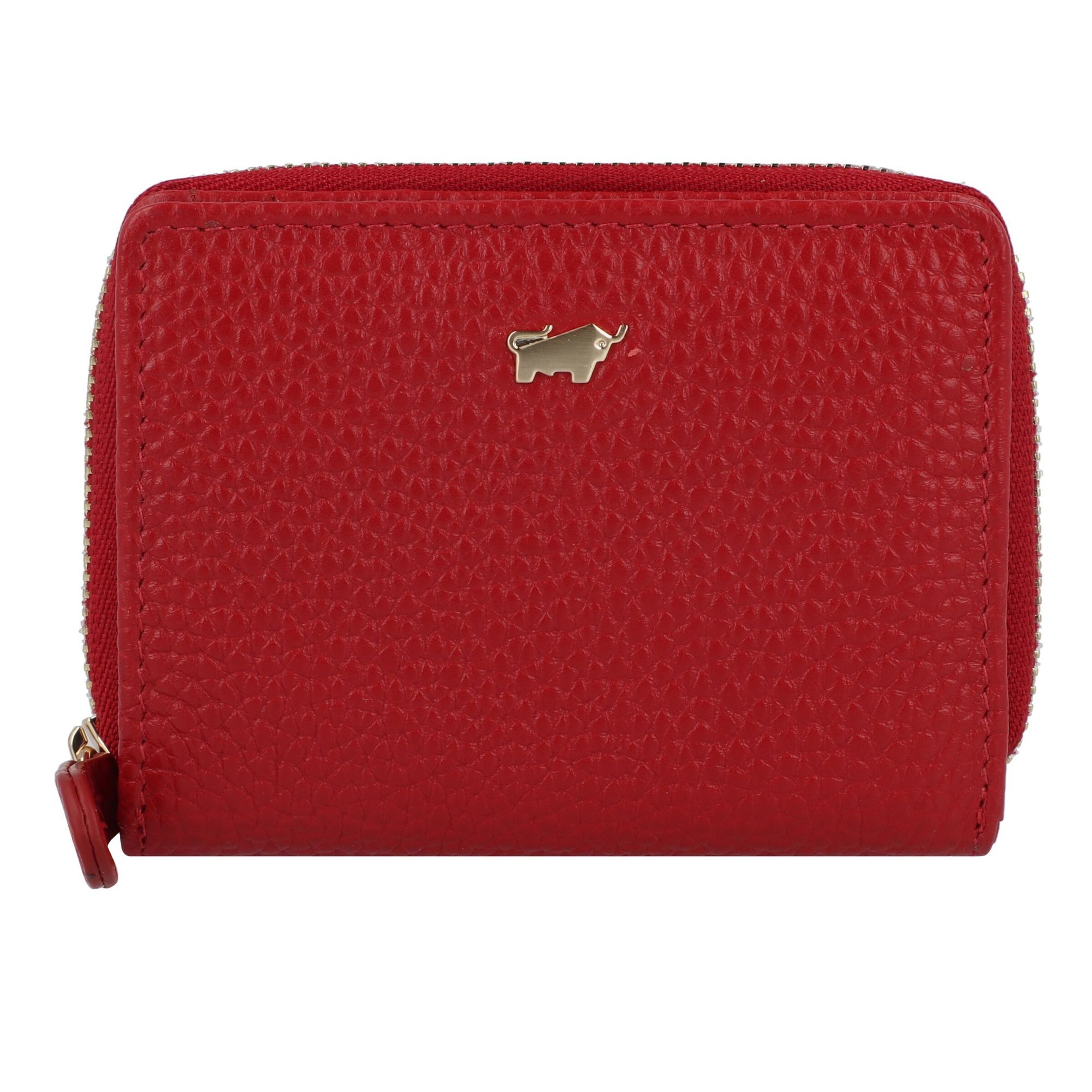 Portamonete di Braun Büffel in rosso: frontale