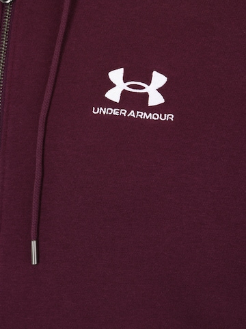 UNDER ARMOUR Sportsweatjacke 'Essential' in Lila