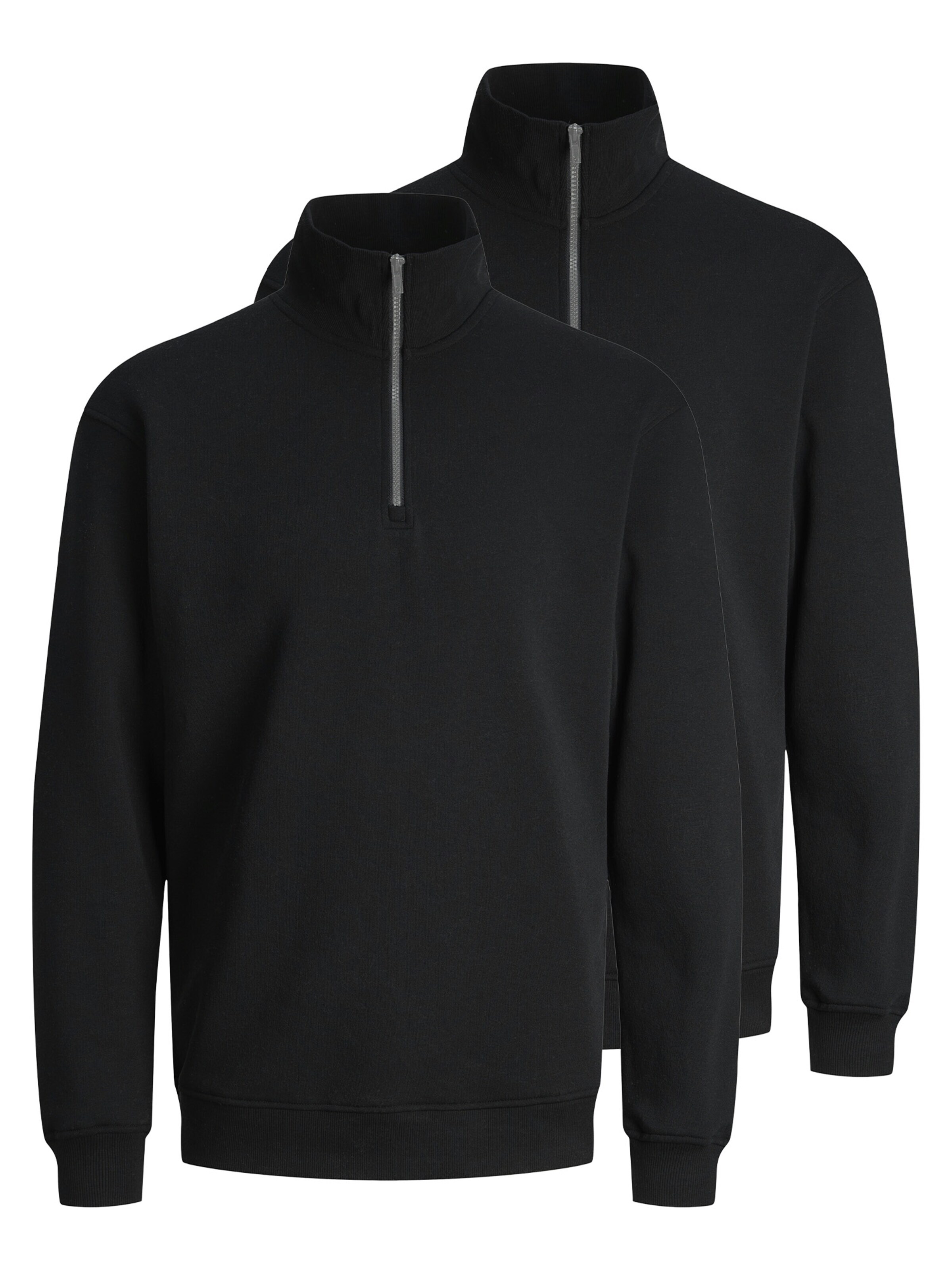 JACK & JONES Sweatshirt 'Bradley' in Zwart: voorkant