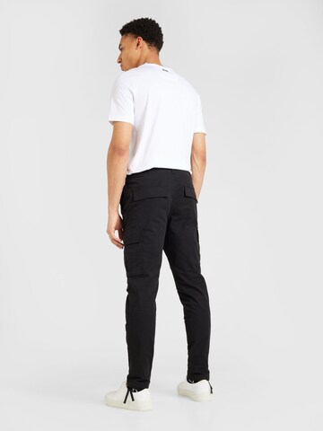 JACK & JONES Tapered Cargo Pants 'Ace Tucker' in Black