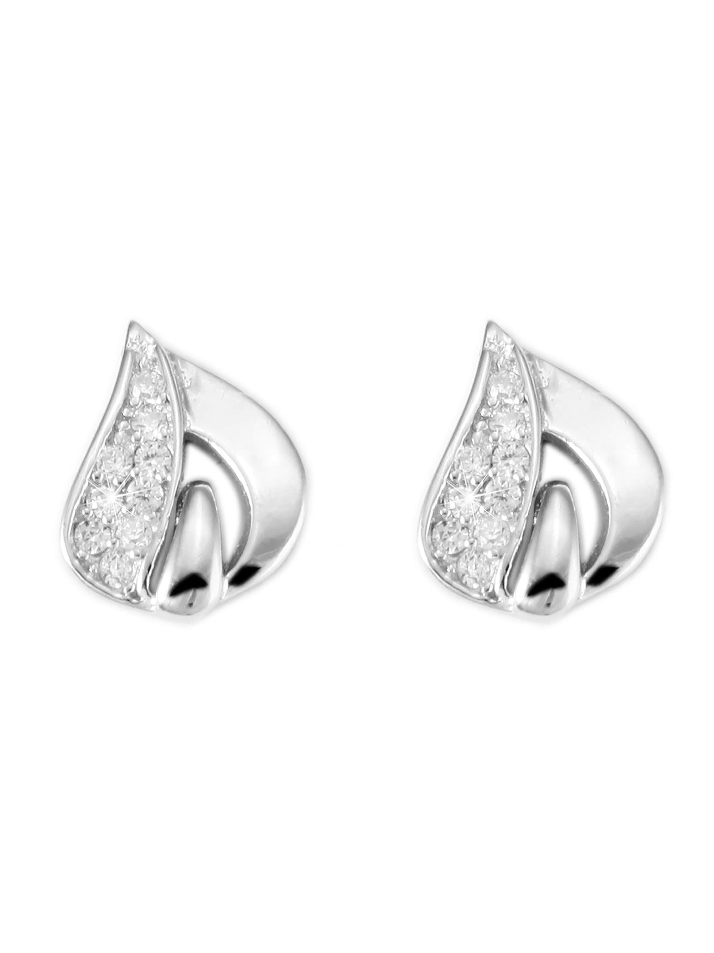 Akzent Ohrringe 'Dave, 925 Sterlingsilber, langlebig'‌‌‌‌‌ in Silber: Vorderseite