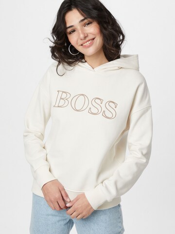 BOSS Sweatshirt 'Efessa' in White: front