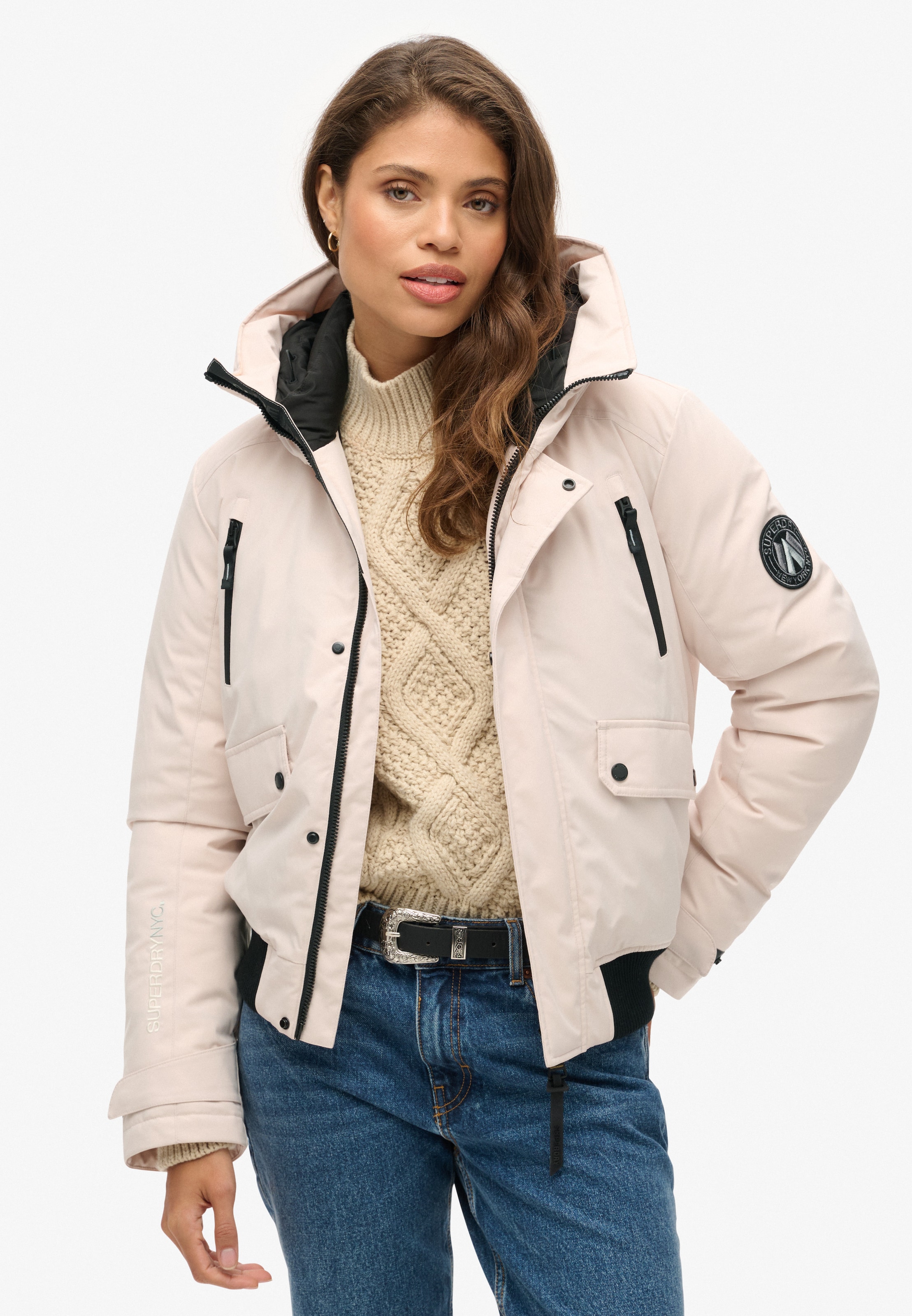 Superdry Winterjas 'City' in Beige: voorkant