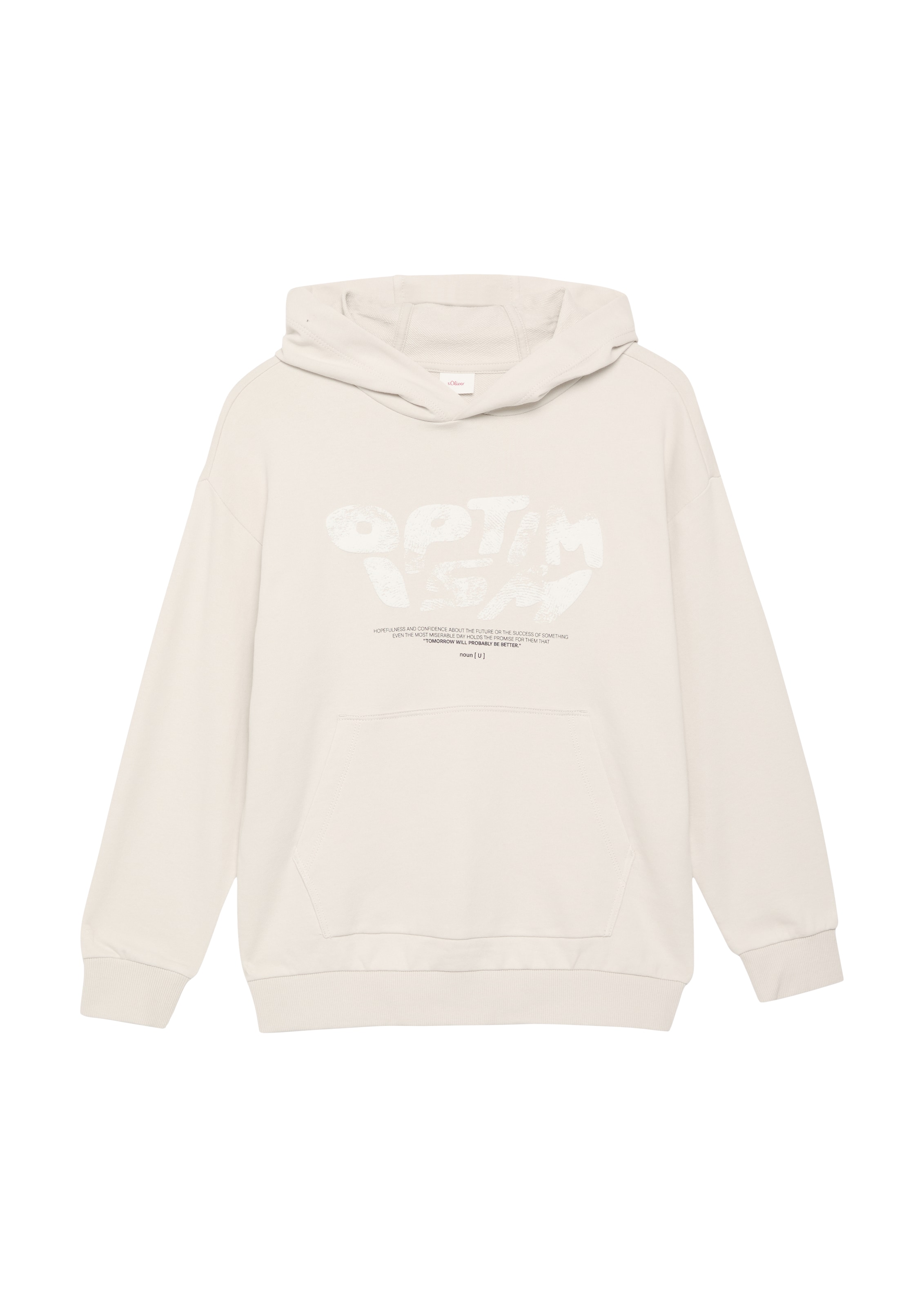Sweat-shirt s.Oliver en beige : devant