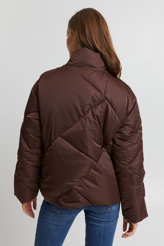 PULZ Jeans Between-Season Jacket in Brown