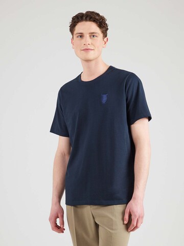 KnowledgeCotton Apparel T-shirt i blå: framsida