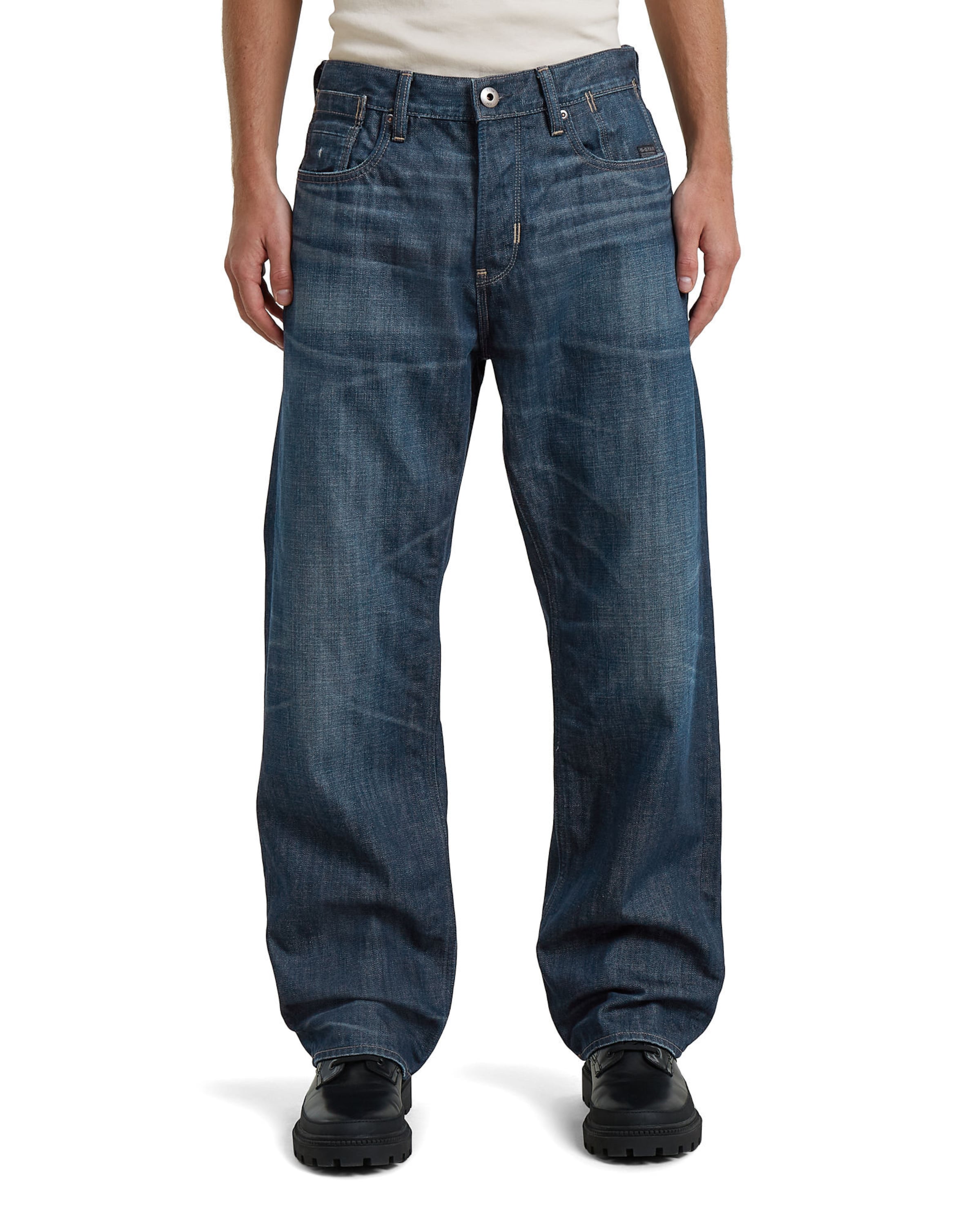 Regular Jean 'Deegie Relaxd Straight Jeans' G-STAR en bleu : devant