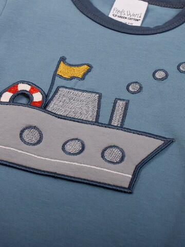 Fred's World by GREEN COTTON Tričko 'Hello Boat' – modrá