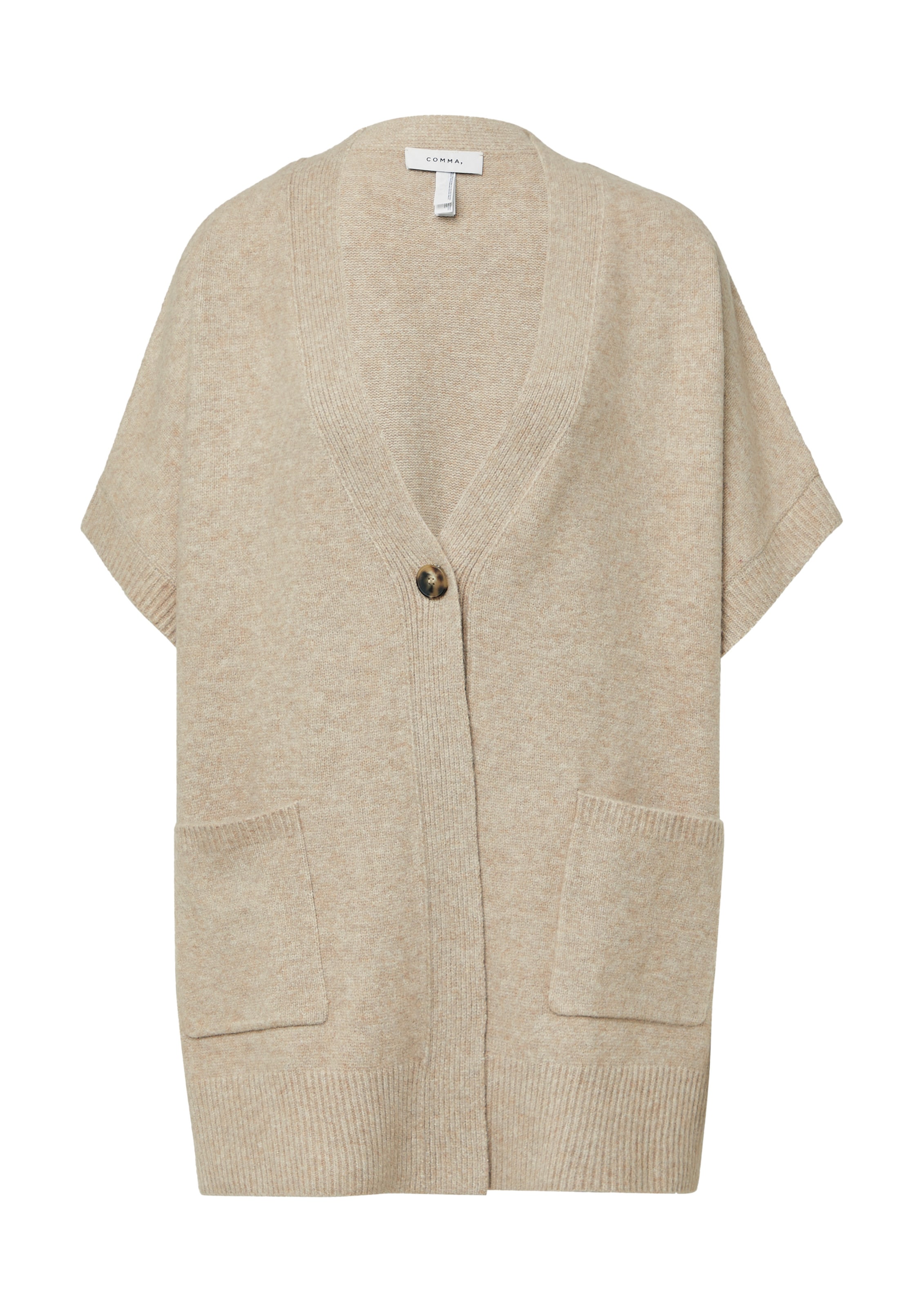 COMMA Strickjacke in XS-XL in sand, Produktansicht