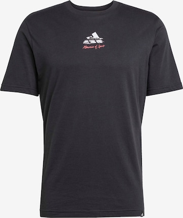 ADIDAS SPORTSWEAR Toiminnallinen paita 'GALLERY' värissä musta: etupuoli