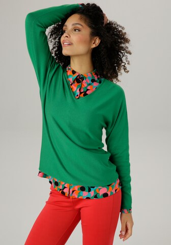 Aniston SELECTED Sweater in Green: front