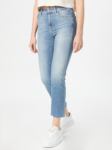 7 for all mankind Слим фит Дънки в синьо: отпред