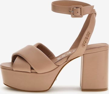 GUESS Sandals in Beige: front