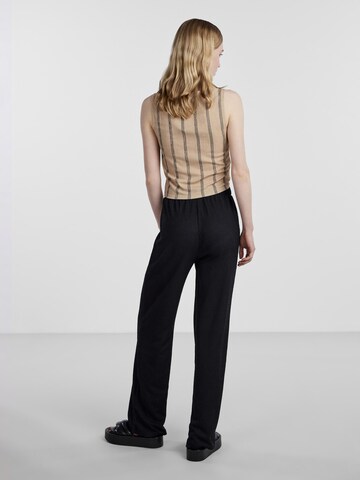 PIECES Wide leg Broek 'Luna' in Zwart