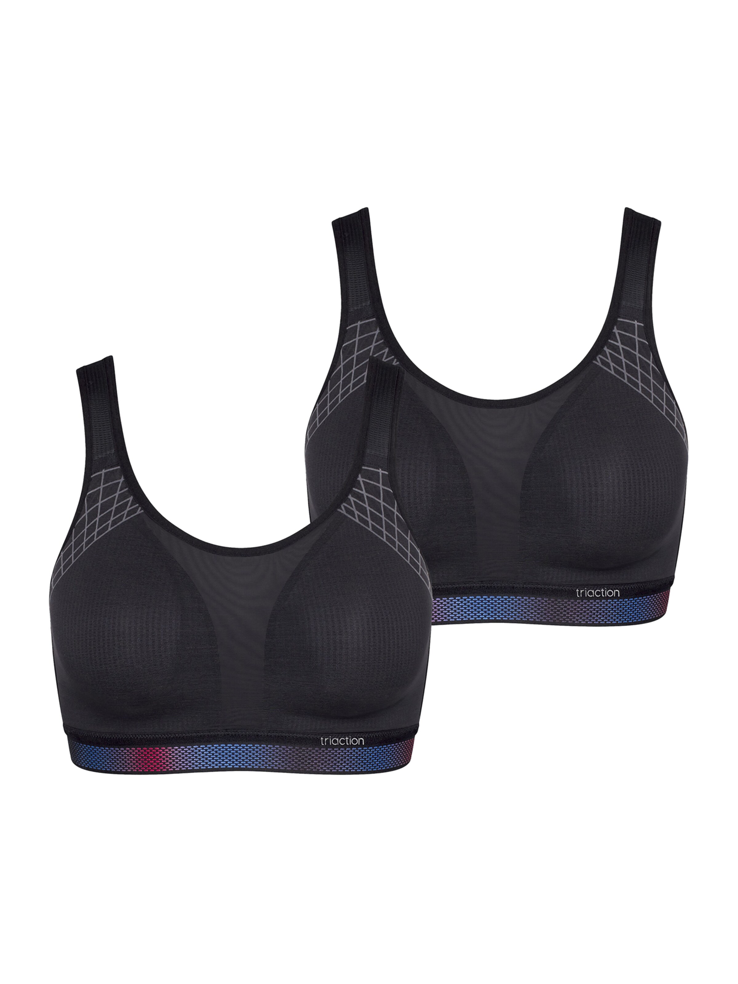 High support Soutien-gorge de sport ' Triaction Cardio Flow ' TRIUMPH en noir : devant