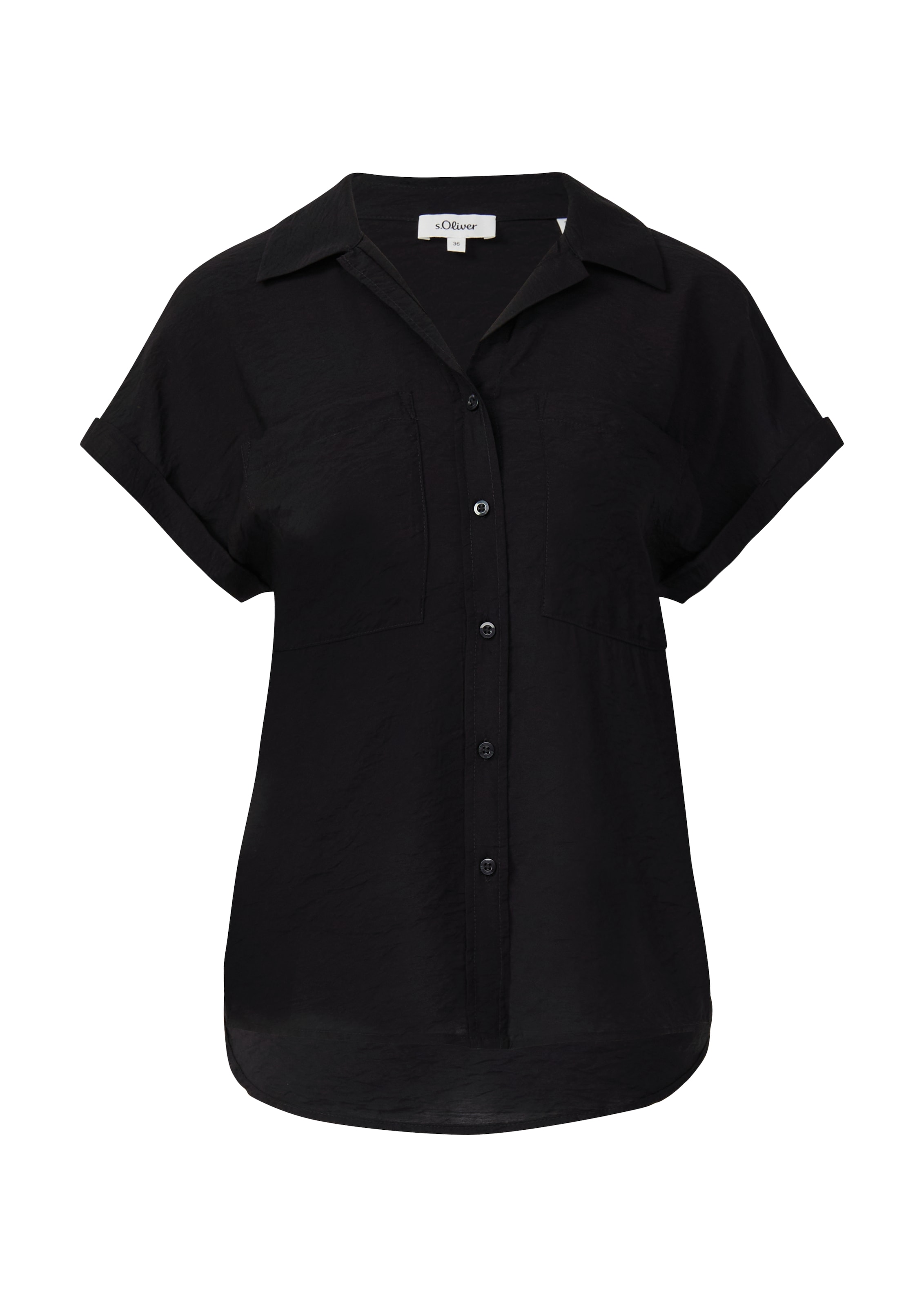 s.Oliver Bluse in Schwarz: Vorderseite