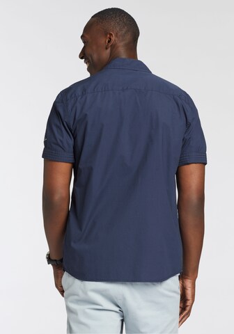 DELMAO Regular Fit Hemd in Blau