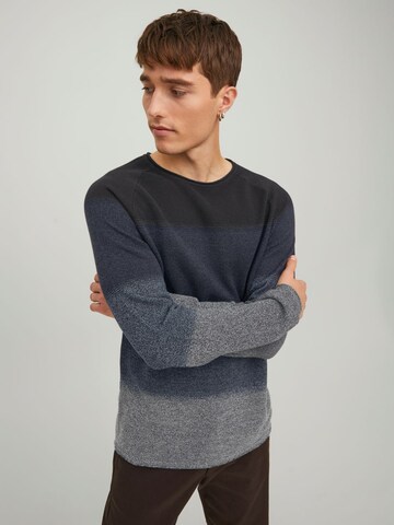 JACK & JONES Regularny krój Sweter 'Hill' w kolorze niebieski