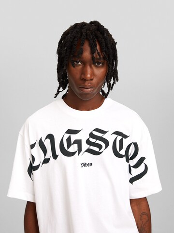 Bershka T-Shirt in Weiß