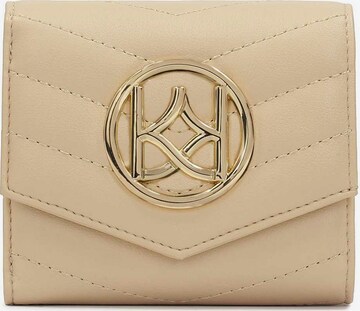 Kazar Wallet in Beige: front