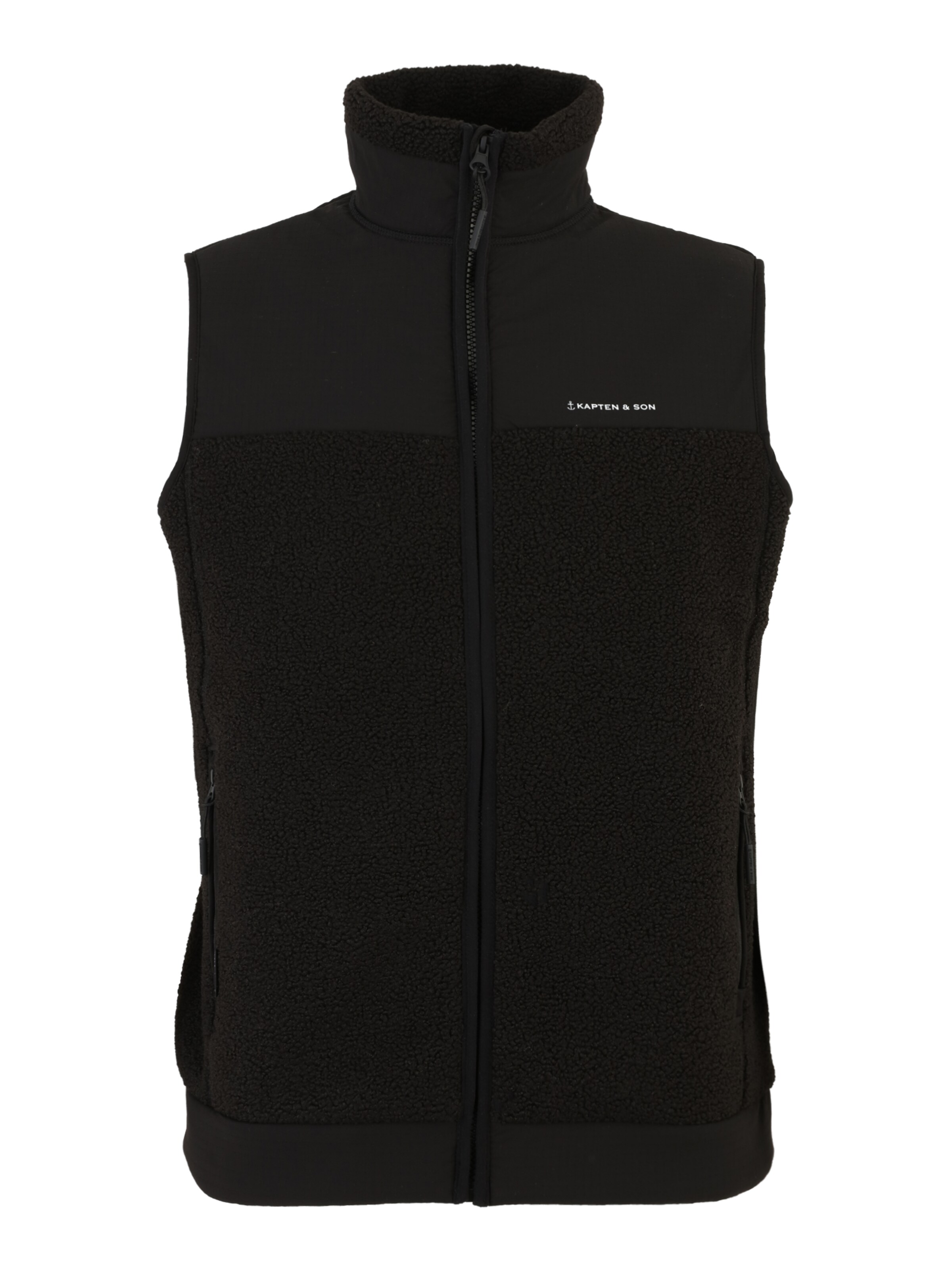 Kapten & Son Bodywarmer in Zwart: voorkant