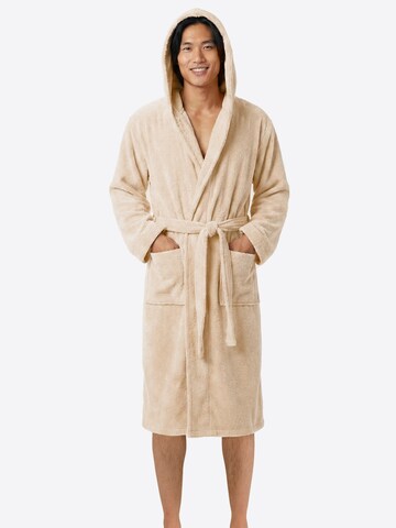 celodoro Long Bathrobe 'Home & Spa Collection' in Beige: front
