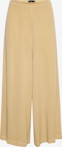 SOAKED IN LUXURY Wide leg Broek 'Vivek' in Geel: voorkant