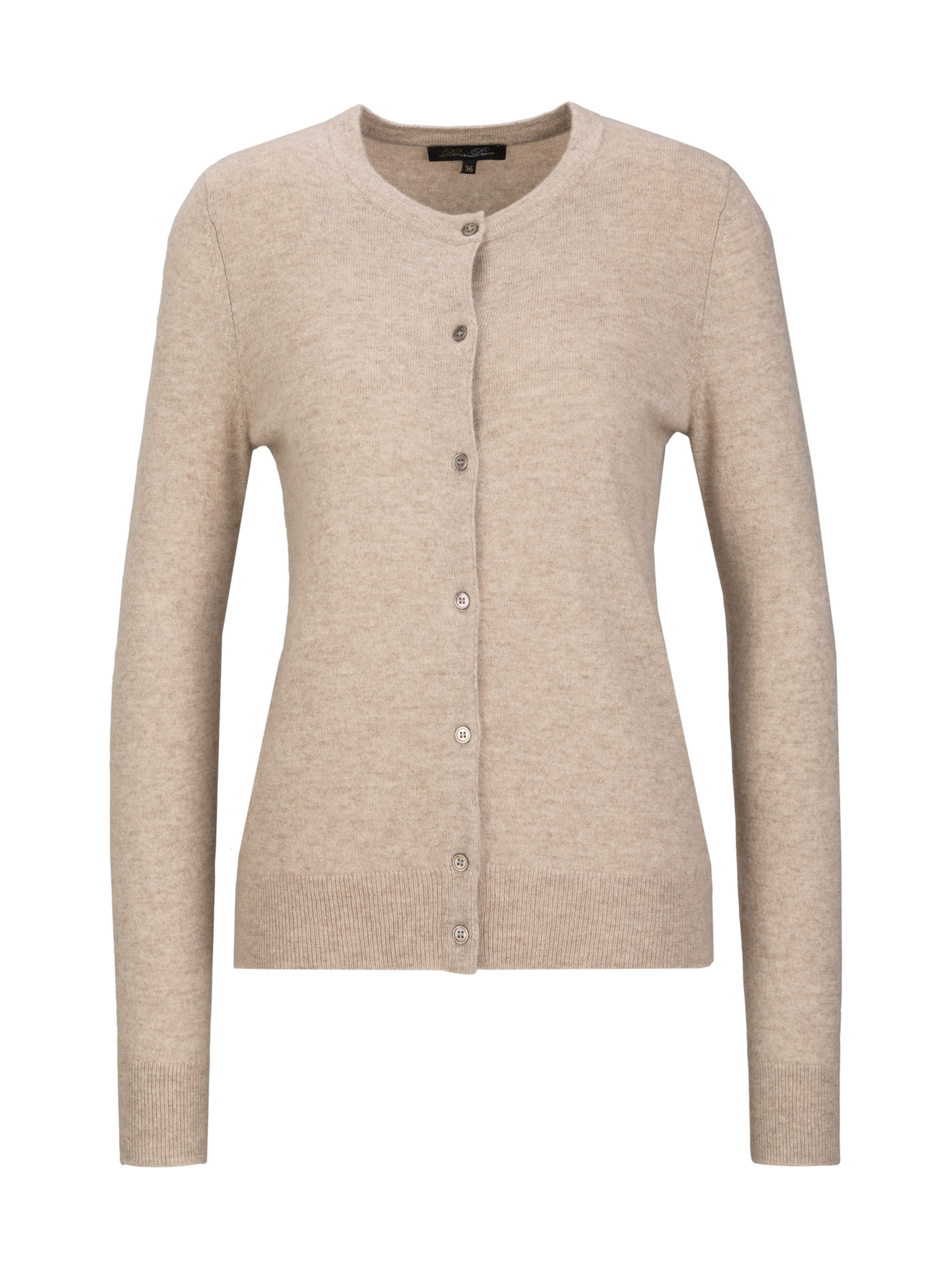 Dine'n'Dance Strickjacke 'Cara' in Beige: Vorderseite