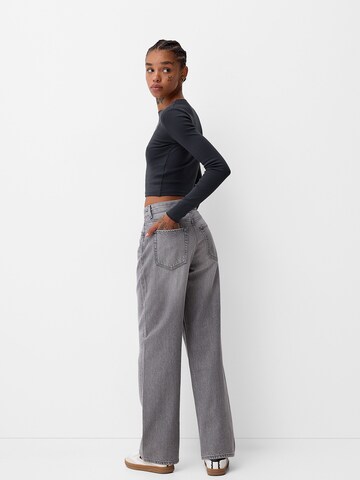 Bershka Shirt in Grey