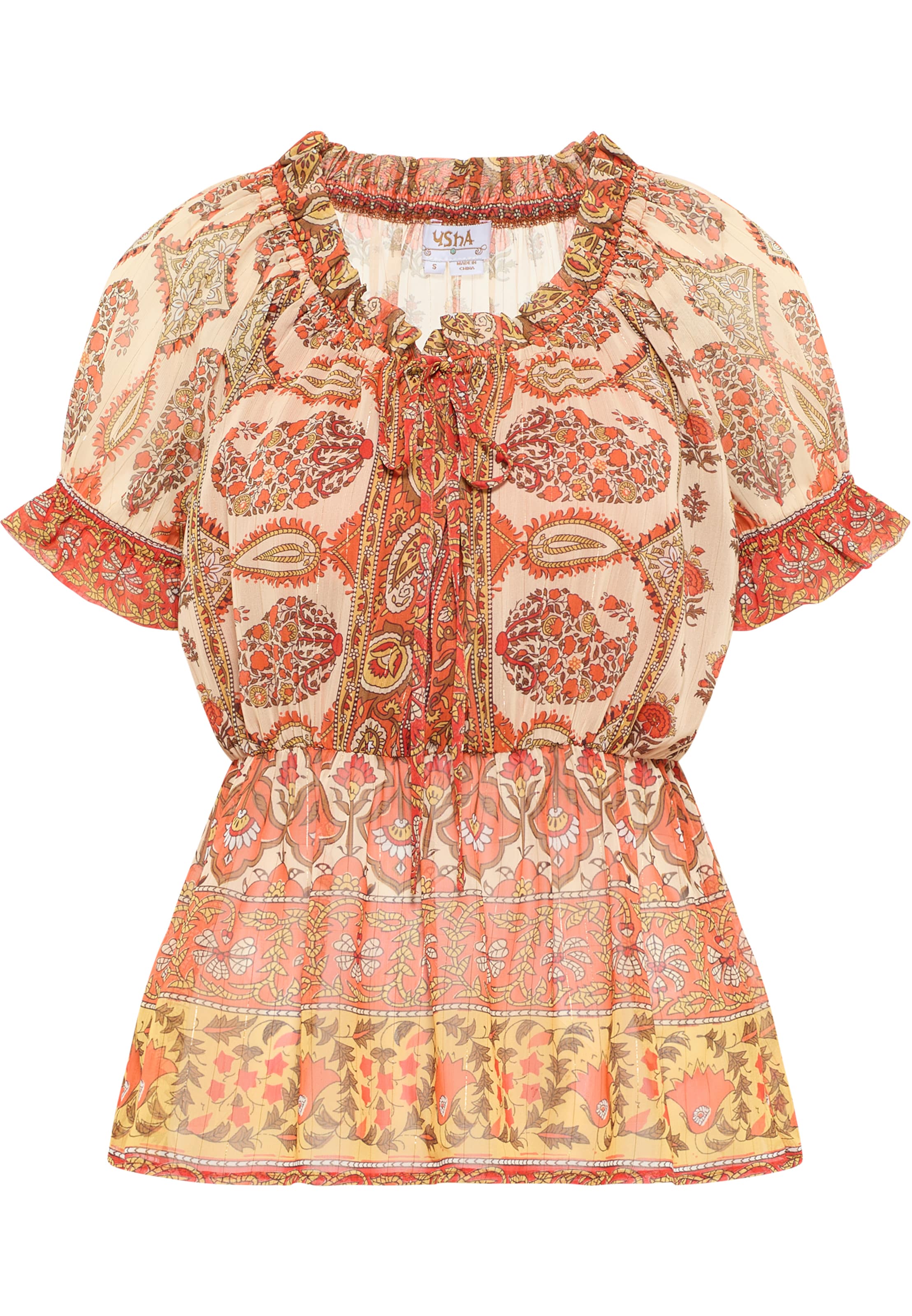 usha FESTIVAL Bluzka w kolorze pomarańczowy: przód