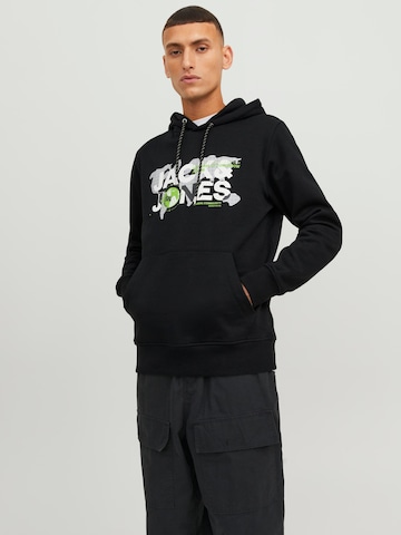 JACK & JONES Sweatshirt 'Dust' in Zwart: voorkant